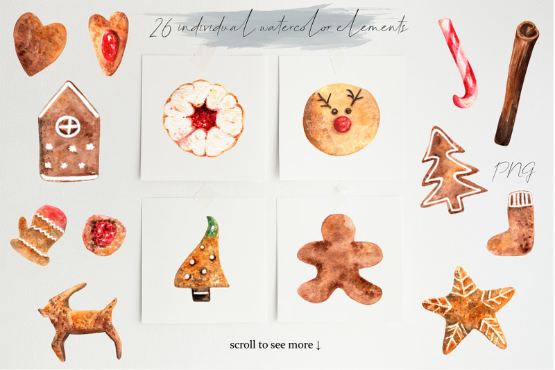 christmas-bakery-watercolor-clipart-patterns-cards-and-more