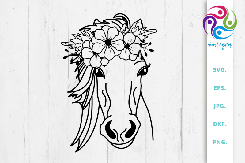 floral-horse-svg-file