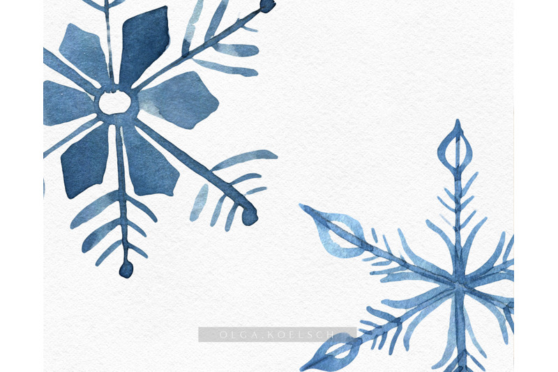 snowfalkes-clipart-watercolor-winter-holiday-clipart-hand-drawn-navy-blue-snowflakes-for-planner-or-gift-tags