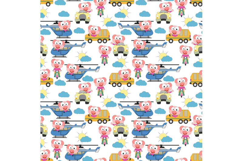 pattern-design-with-cute-animal-cartoon-ornament