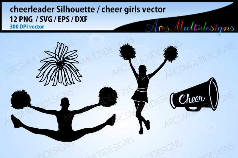 cheerleader-with-pom-poms-svg