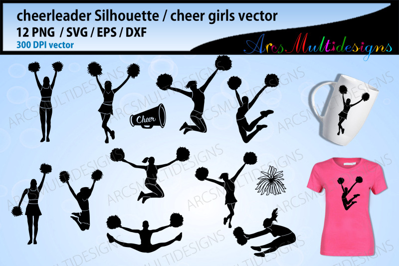 cheerleader-with-pom-poms-svg
