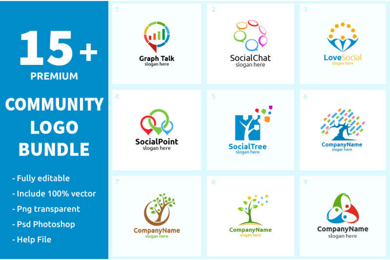 15-community-logo-bundle
