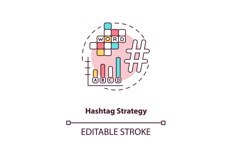 hashtag-strategy-concept-icon
