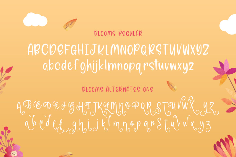 blooms-script-font-family-script-fonts-pretty-fonts-summer-fonts