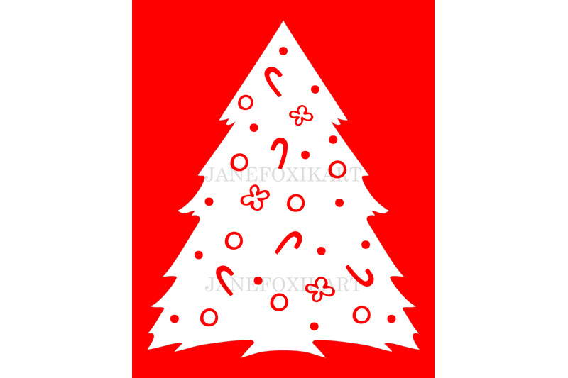 red-christmas-tree-pattern