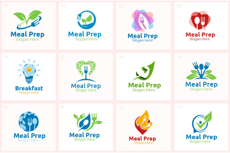 40-meal-prep-logo-bundle