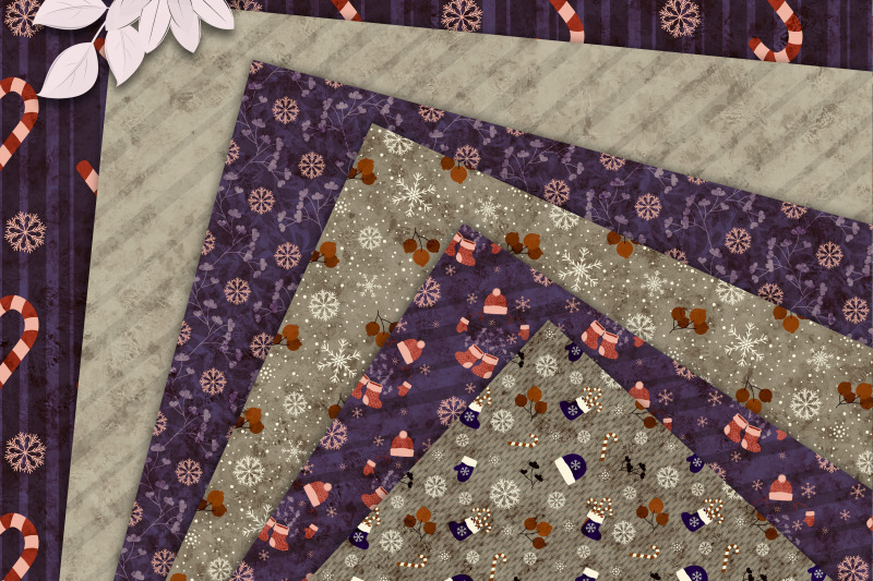 purple-beige-winter-amp-christmas-shabby-seamless-patterns