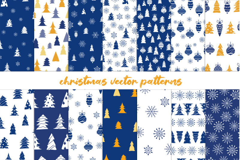 patterns-with-christmas-trees-snowflakes-and-christmas-decor