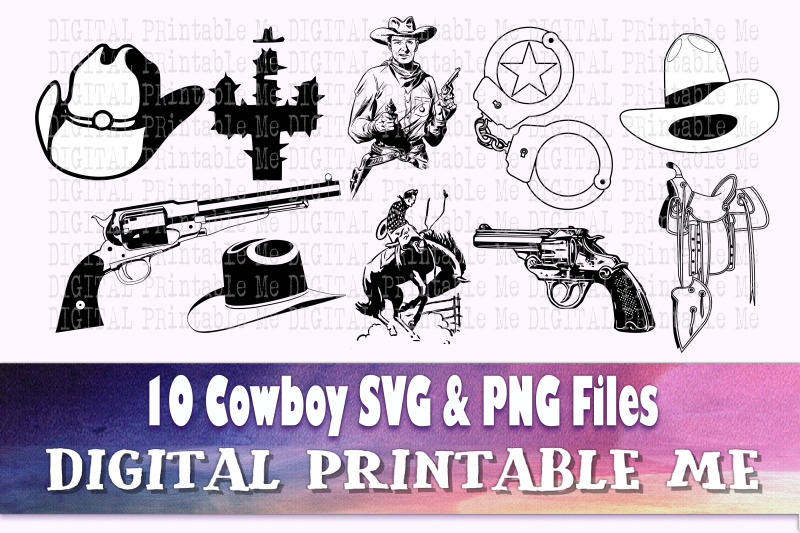 cowboy-svg-wild-west-outline-bundle-png-clip-art-10-digital-files