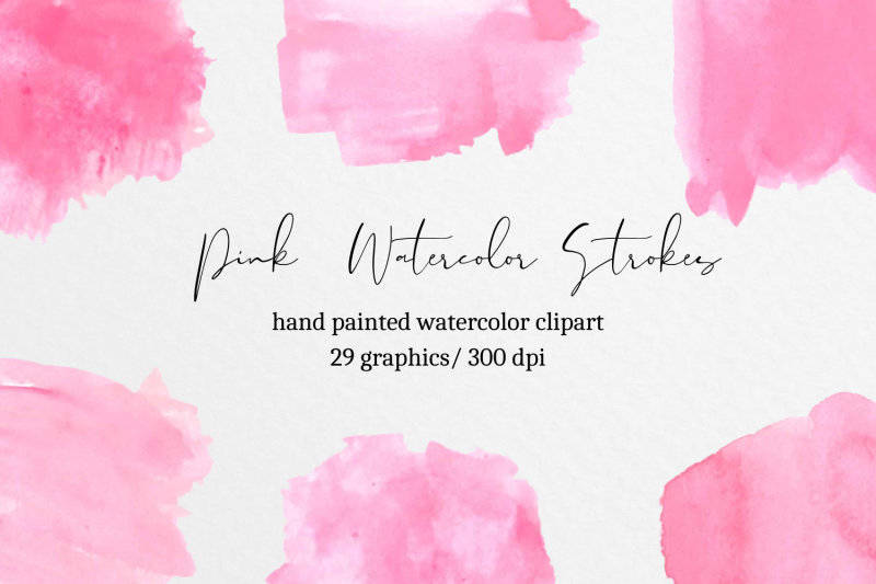pink-watercolor-splash-clipart-pink-watercolor-brush-strokes