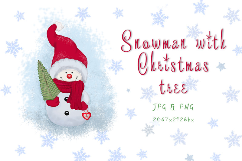 snowman-with-christmas-tree