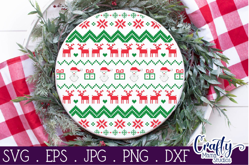 Download Christmas Svg, Ugly Christmas Sweater Svg, Round Sign ...