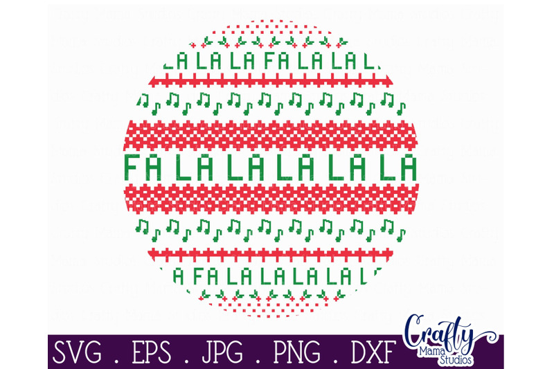 Download Christmas Svg Ugly Christmas Sweater Svg Fa La La Carol By Crafty Mama Studios Thehungryjpeg Com PSD Mockup Templates