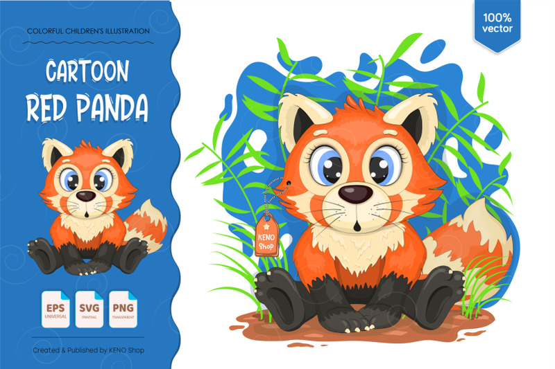 cute-cartoon-red-panda