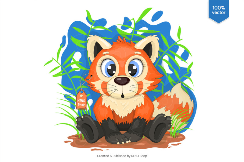 cute-cartoon-red-panda