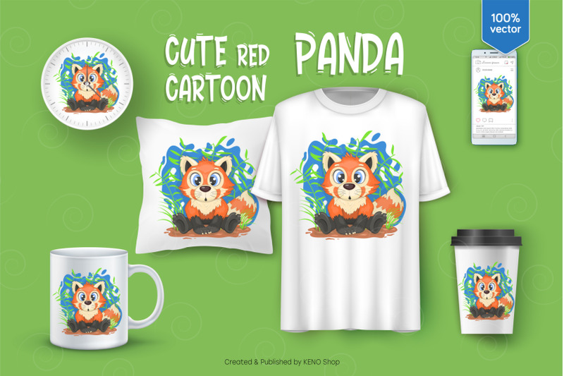 cute-cartoon-red-panda