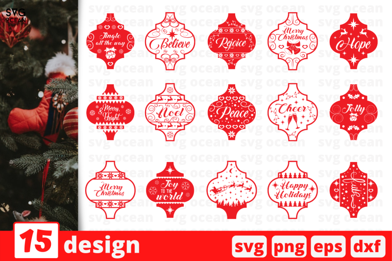 arabesque-tile-christmas-ornaments-svg-bundle