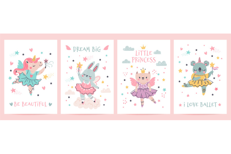 animal-princess-in-tutu-magic-fairy-unicorn-bunny-cat-and-koala-in