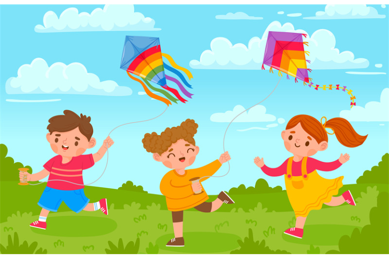 kids-with-kites-boy-and-girl-outside-playing-with-flying-toy-in-park