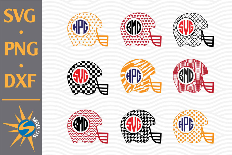 football-helmet-pattern-monogram-svg-png-dxf-digital-files-include