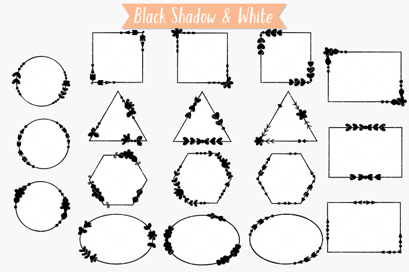 geometric-frames-hand-drawn-decorative-border-floral-wreath