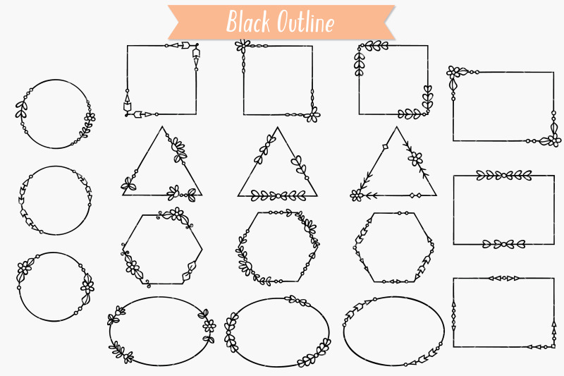 geometric-frames-hand-drawn-decorative-border-floral-wreath