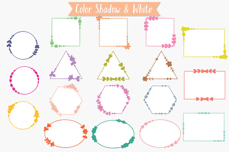 colored-geometric-frames-hand-drawn-decorative-border