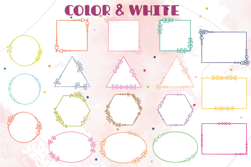 colored-geometric-frames-hand-drawn-decorative-border