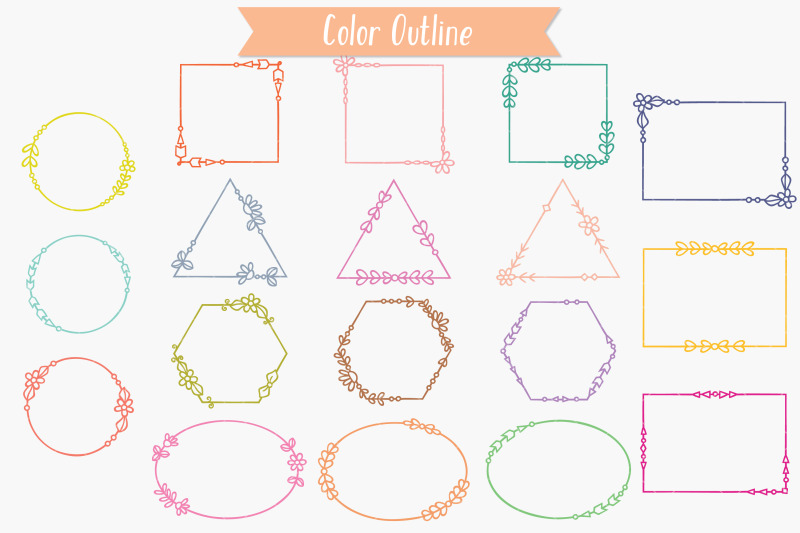 colored-geometric-frames-hand-drawn-decorative-border