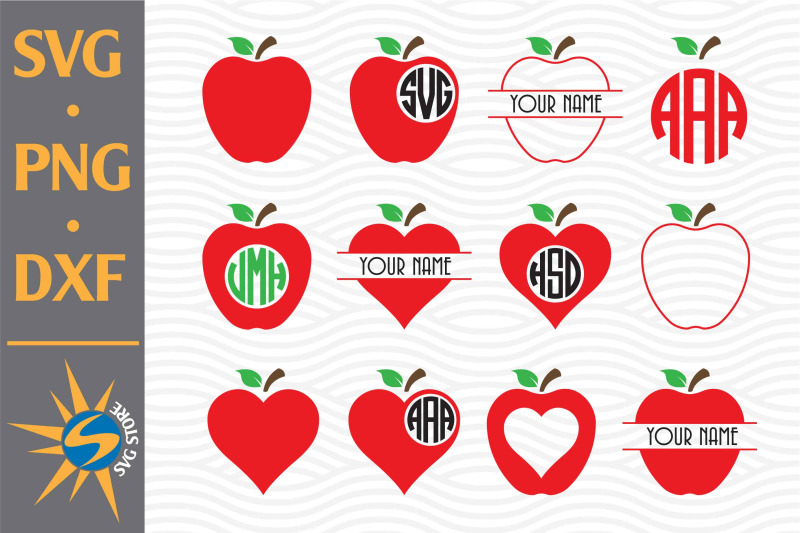 apple-monogram-svg-png-dxf-digital-files-include