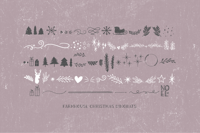 farmhouse-christmas-dingbats-font