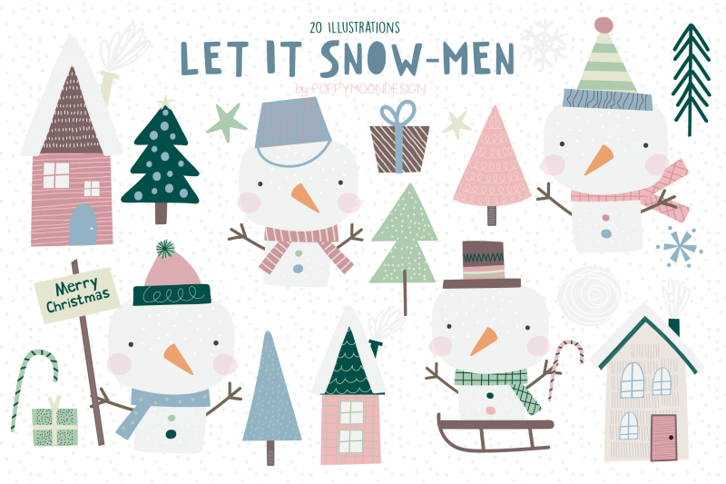 let-it-snow-men-clipart-set