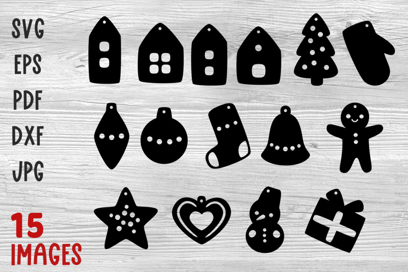 Christmas earrings svg Laser cut Christmas earring bundle svg DXF File
Include