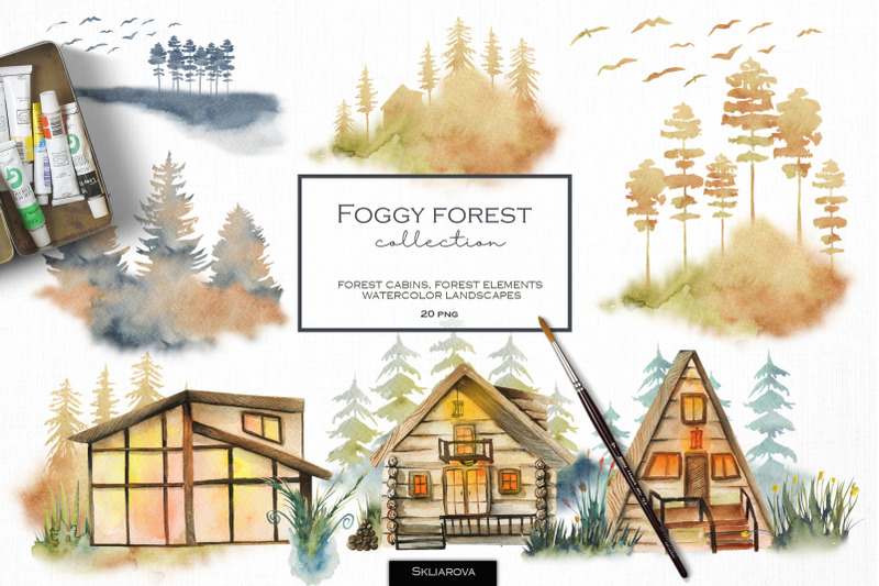 foggy-forest-collection-cabins-amp-landscapes
