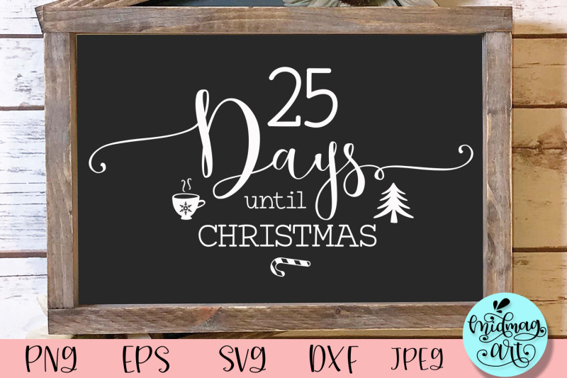 Days until christmas wood sign svg, christmas sign svg By Midmagart