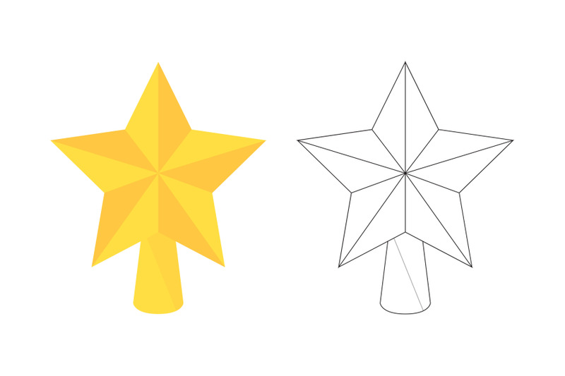 christmas-star-fill-outline-icon