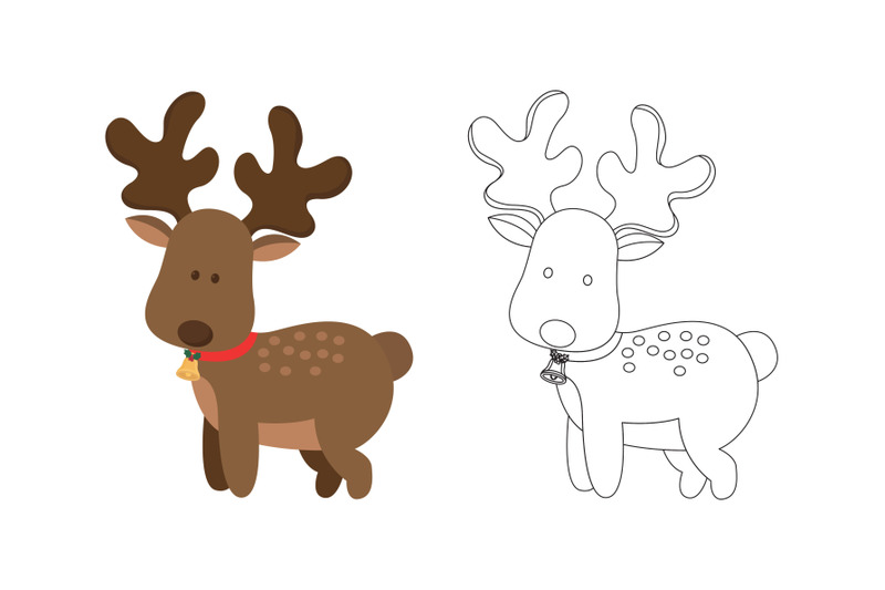 christmas-deer-fill-outline-icon