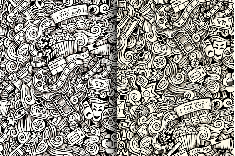 cinema-graphic-doodles-patterns