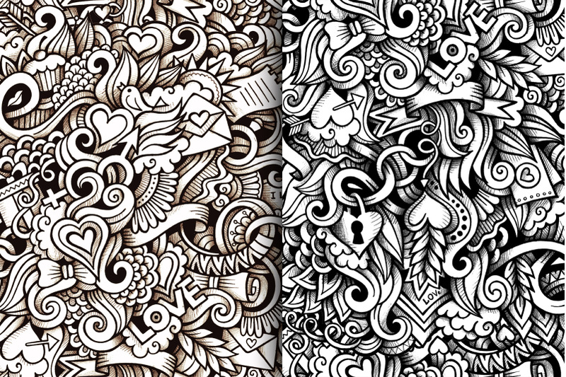love-graphic-doodles-patterns