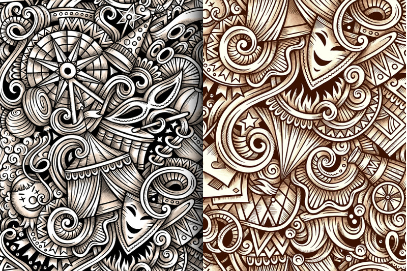 amusement-park-graphic-doodles-patterns