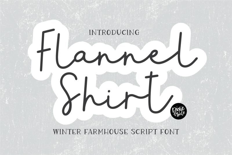 flannel-shirt-winter-script-font