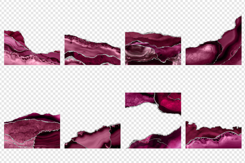 burgundy-and-silver-agate-borders