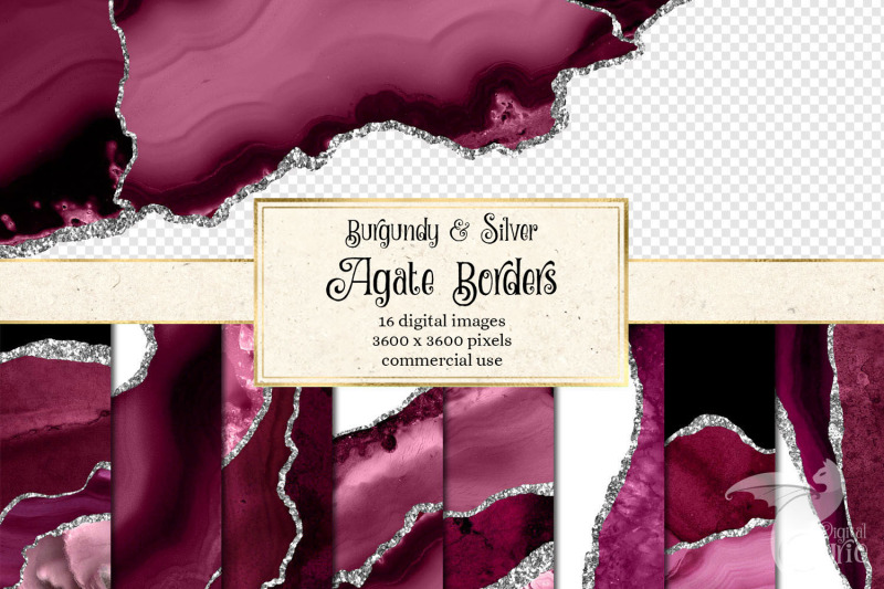 burgundy-and-silver-agate-borders