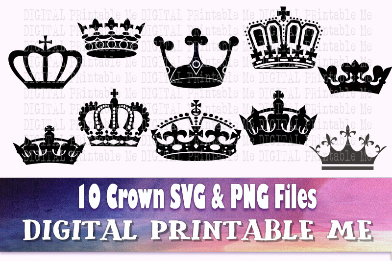 crown-svg-queen-silhouette-bundle-png-clip-art-10-digital-files-k