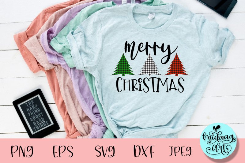 merry-christmas-plaid-trees-svg-christmas-svg