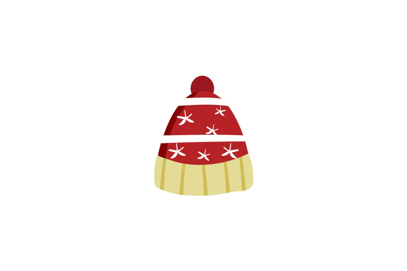 star-pattern-beanie-hat-christmas-icon