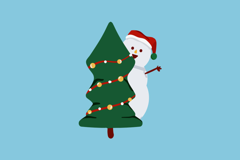 hiding-snowman-christmas-icon