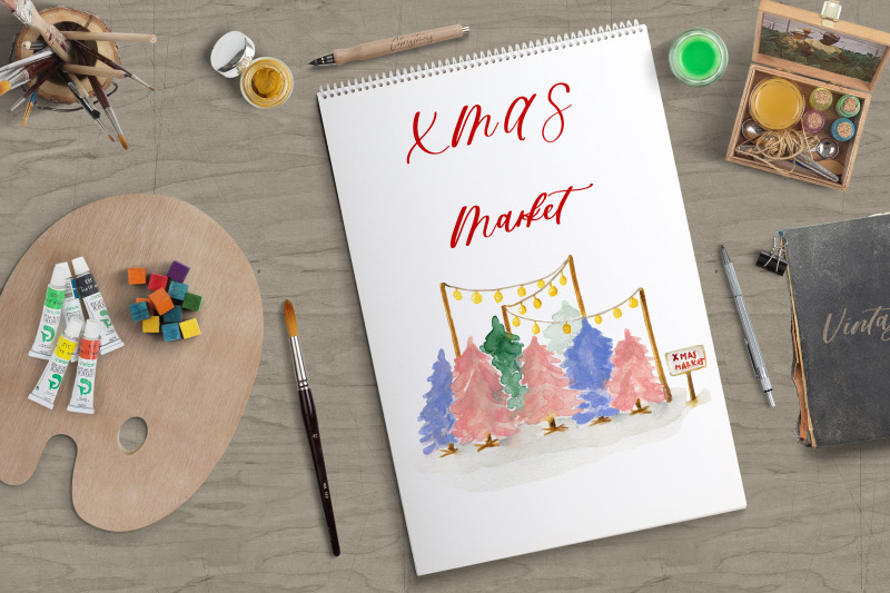 christmas-city-watercolor-clipart
