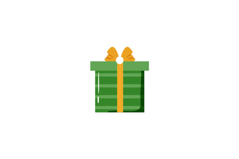 green-stipe-pattern-gift-christmas-icon